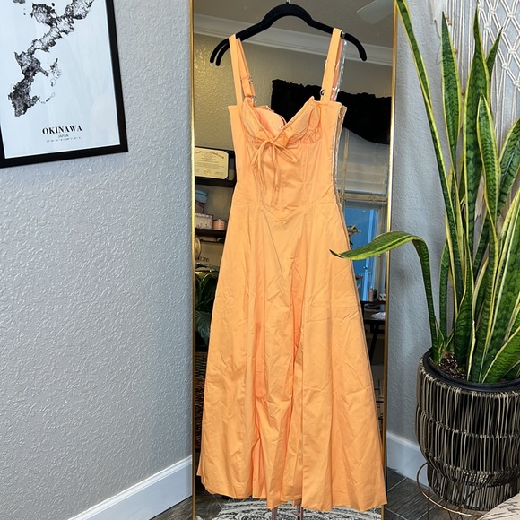 HOUSE OF CB 'Carmen' Tangerine Bustier Sundress NWOT - Picture 7 of 12